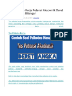 Tes Psikotes Kerja Potensi Akademik Deret Angka