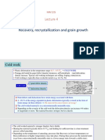 Recovery, Recrystallization and Grain Growth