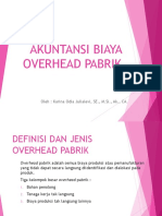 Akuntansi Biaya Overhead Pabrik: Oleh: Karina Odia Julialevi, SE., M.Si., Ak., CA