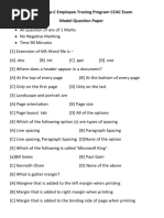 Group-C Employee Traning Program CCAC Exam Model Question Paper