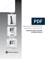 Subdrive75/100/150/300/2W Monodrive, Monodrivext: Constant Pressure Controller Installation Manual