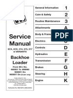 SM - JCB 3CX 4CX 214 215 217 Backhoe Loader - 9803-3270