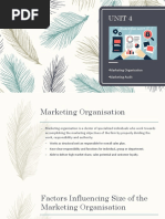 Unit 4: - Marketing Organisation - Marketing Audit