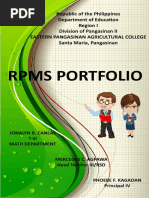 RPMS Cover Page For T I III