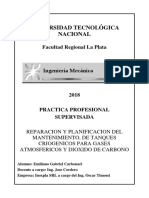 Reparación y Planificación Del Mantenimiento de Tanques Criogénicos para Gases Atmosféricos y Dióxido de Carbono PDF