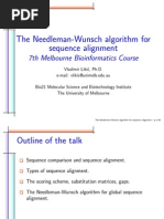 The Needleman Wunsch Algorithm For Sequence Alignment