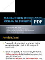 Manajemen K3 Puskesma Kerja WHO