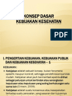 Konsep Dasar Kebijakan Kesehatan