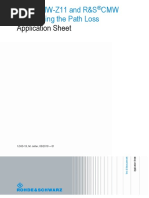 Application Sheet: R&S CMW-Z11 and R&S CMW Determining The Path Loss