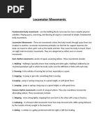 Locomotor Movements