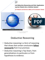 Deductive, Inductive, and Abductive Reasoning and Their Application in Transforming User Needs Into A Solution System