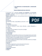 Esquema Formulación de Proyectos de Investigación e Innovación Tecnológica