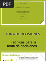 Técnicas de Toma de Decisiones