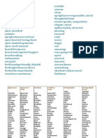 Adjectives CAE FCE Cambridge Exam Speaking Test Paper