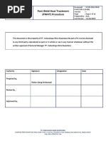 Post Weld Heat Treatment (PWHT) Procedure