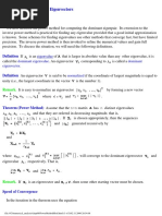 The Power Method For Eigenvectors: Eigenvalue