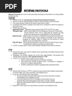 Network Protocols Notes