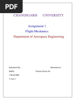 Chandigarh University: Assignment 1 Flight Mechanics