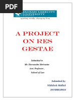 A Project On Res Gestae