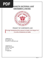 Chanakya National Law University, Patna: Project of Corporate Law