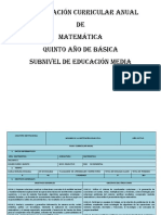 Pca 5to Matemática