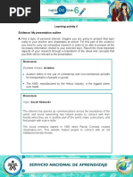 Learning Activity 4 Evidence: My Presentation Outline A. Find A Topic of Personal Interest. Imagine You Are Going To Present That Topic