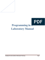 Programming in C Laboratory Manual