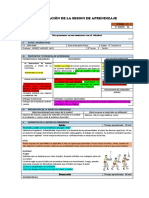 Planificación de La Sesion de Aprendizaje