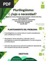 Plurilingüismo: ¿Lujo o Necesidad? 