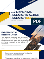 Action Research and Experimental Research