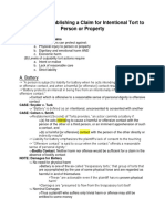 Chapter 3: Establishing A Claim For Intentional Tort To Person or Property