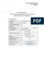 Sílabo - Arquitectura y Organización de Computadoras ISC