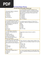 VOCLET 2013 Solved Paper Physics Part