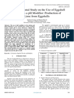 An Experimental Study On The Use of Eggshell Powder As A PH Modifier: Production of Lime From Eggshells