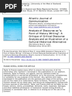 Analysis of Discourse As A Form of Histo PDF