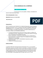 Información de La Empresa C&G Santo Domingo Servicios Generales EIRL