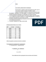 Ejercicio No. 4 Presupuestos de Ventas y Produccion