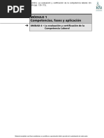 Módulo 1 Competencias, Fases y Aplicación: UNIDAD 4 - La Evaluación y Certificación de La Competencia Laboral