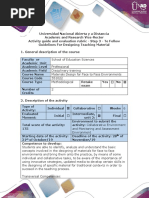 Activity Guide and Evaluation Rubric - Step 3 - To Follow Guidelines For Designing Teaching Material