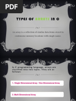 Types of Arrays in C Rahul