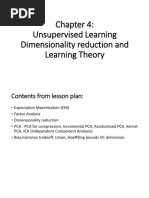 Chapter 4 Unsupervised Learning Dimensionality Reduction and Learning Theory