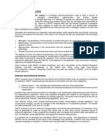 SWOT Analysis: SWOT Analysis (Or SWOT Matrix) Is A Strategic Planning Technique Used To Help A Person or