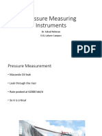 Pressure Measuring Instruments: Dr. Fahad Rehman CUI, Lahore Campus