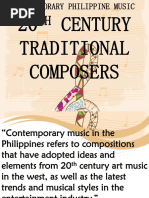 20th Contemporary Filipino Composers