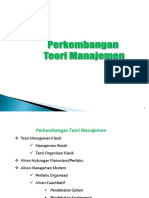 Perkembangan Teori Manajemen