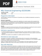 MSC Financial Engineering (02250184) : University of Pretoria Yearbook 2016