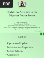 Update On Activities in The Nigerian Power Sector