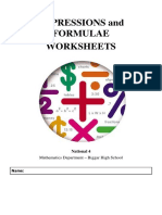 N4-Expressions Formulae Worksheets2018 PDF