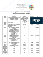 Certificate of Appearance and Budget Proposal