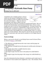 Designing A Hydraulic Ram Pump: Water For The World
